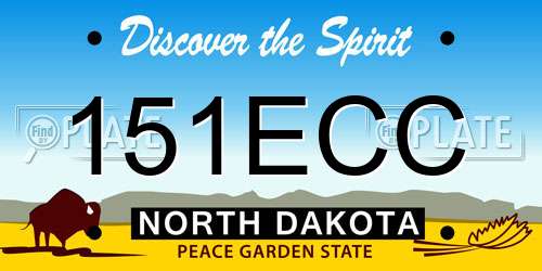 151ECC North Dakota License Plate