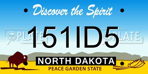 151ID5 North Dakota License Plate
