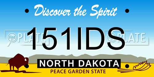 151IDS North Dakota License Plate