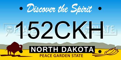 152CKH North Dakota License Plate