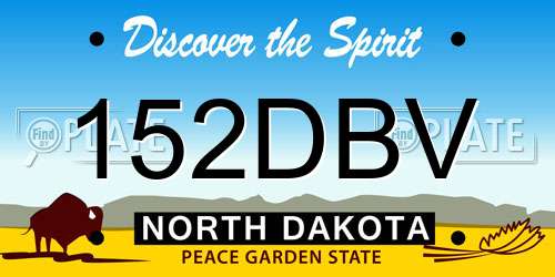 152DBV North Dakota License Plate