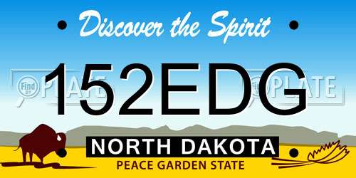 152EDG North Dakota License Plate