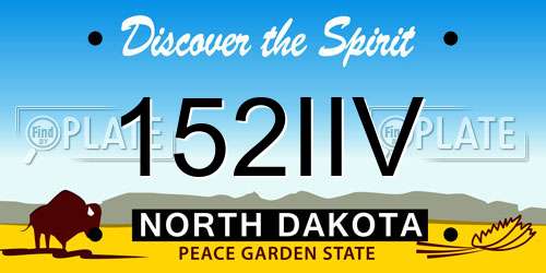 152IIV North Dakota License Plate