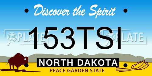 153TSI North Dakota License Plate