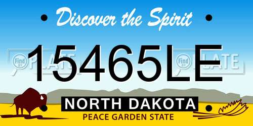 15465LE North Dakota License Plate