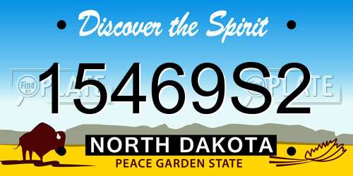 15469S2 North Dakota License Plate