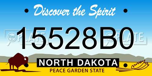 15528B0 North Dakota License Plate