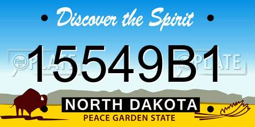 15549B1 North Dakota License Plate
