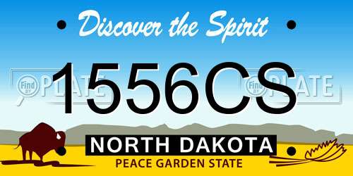 1556CS North Dakota License Plate