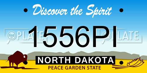 1556PI North Dakota License Plate