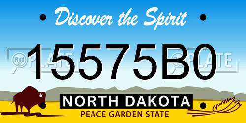 15575B0 North Dakota License Plate