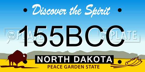 155BCC North Dakota License Plate
