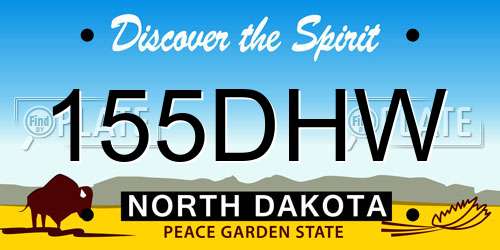 155DHW North Dakota License Plate
