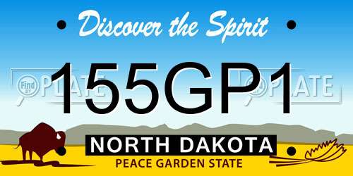 155GP1 North Dakota License Plate