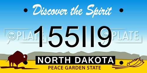 155II9 North Dakota License Plate