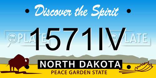 1571IV North Dakota License Plate