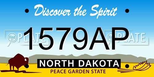 1579AP North Dakota License Plate