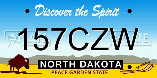 157CZW North Dakota License Plate
