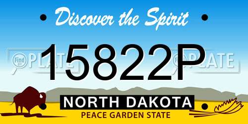 15822P North Dakota License Plate