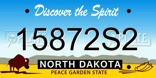 15872S2 North Dakota License Plate