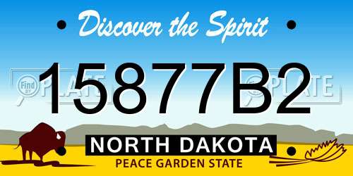 15877B2 North Dakota License Plate