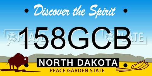 158GCB North Dakota License Plate