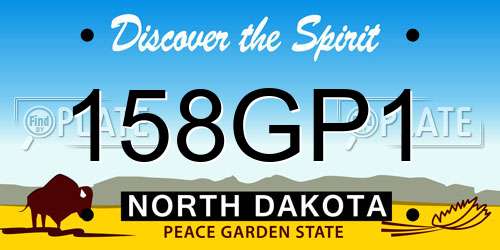 158GP1 North Dakota License Plate