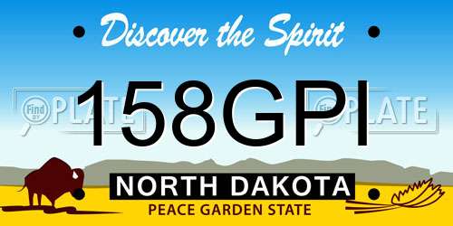 158GPI North Dakota License Plate