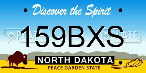 159BXS North Dakota License Plate