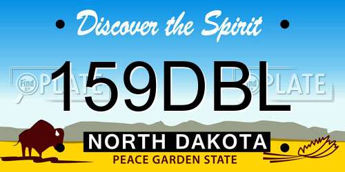 159DBL North Dakota License Plate