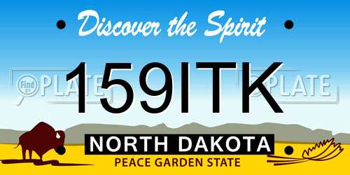 159ITK North Dakota License Plate