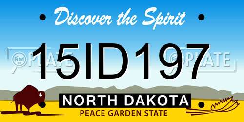 15ID197 North Dakota License Plate