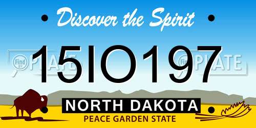 15IO197 North Dakota License Plate