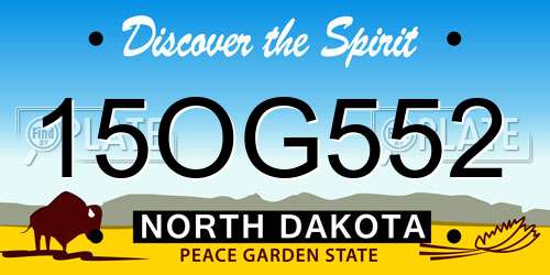15OG552 North Dakota License Plate