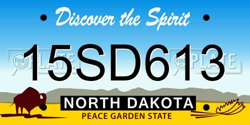 15SD613 North Dakota License Plate