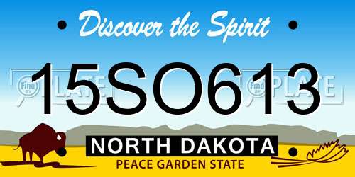 15SO613 North Dakota License Plate