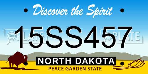 15SS457 North Dakota License Plate