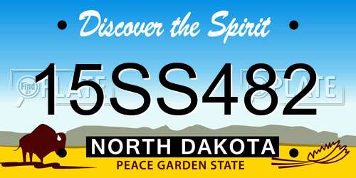 15SS482 North Dakota License Plate