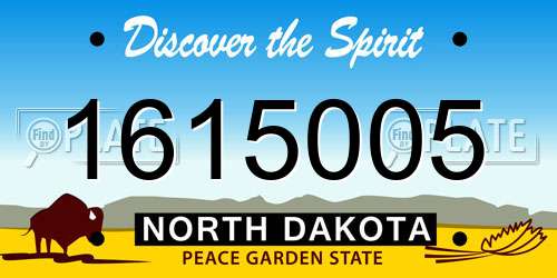 1615005 North Dakota License Plate
