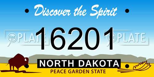 16201 North Dakota License Plate