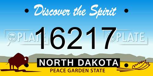 16217 North Dakota License Plate