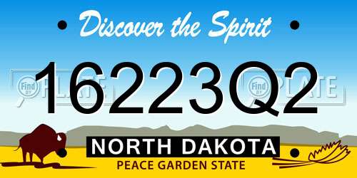 16223Q2 North Dakota License Plate