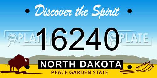 16240 North Dakota License Plate
