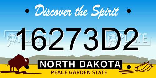 16273D2 North Dakota License Plate