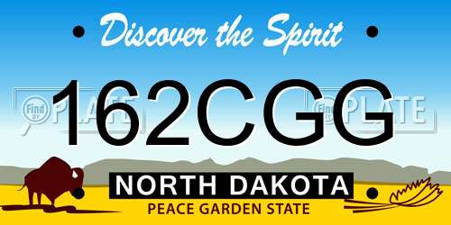 162CGG North Dakota License Plate