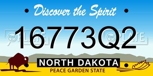 16773Q2 North Dakota License Plate