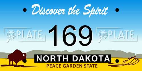 169 North Dakota License Plate