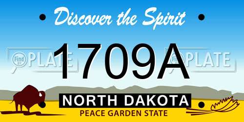 1709A North Dakota License Plate