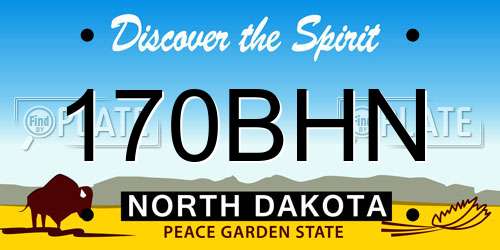 170BHN North Dakota License Plate