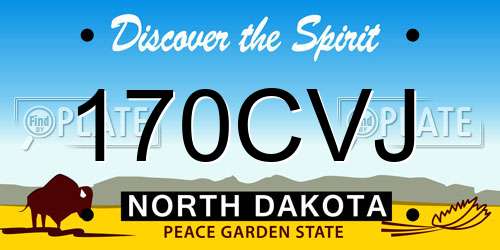 170CVJ North Dakota License Plate